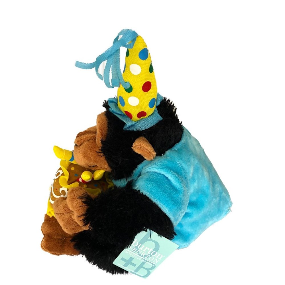 Burton & Burton Plush Happy Birthday Chimp Ape Cake Candles Stuffed NO SOUND 12" - Picture 5 of 11